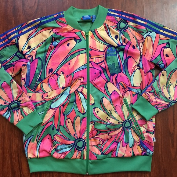 adidas printed track jacket